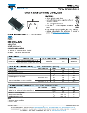 MMBD7000-HE3-08 Datasheet PDF Vishay Semiconductors