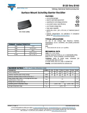B120 Datasheet PDF Vishay Semiconductors