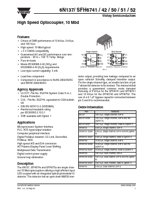SFH6752-X007 Datasheet PDF Vishay Semiconductors