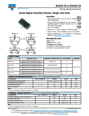 BAS40-00 Datasheet PDF Vishay Semiconductors
