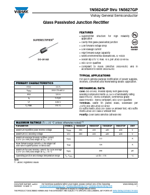 1N5624GP-E3 Datasheet PDF Vishay Semiconductors