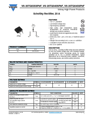 20TQ045SPBF Datasheet PDF Vishay Semiconductors