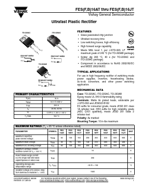 FES16AT Datasheet PDF Vishay Semiconductors