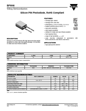 BPW46 Datasheet PDF Vishay Semiconductors