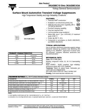 3KASMC11AHE3/57T Datasheet PDF Vishay Semiconductors