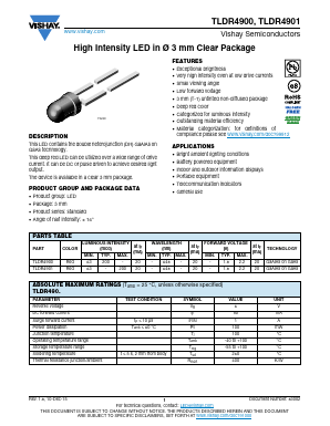 TLDR4900 Datasheet PDF Vishay Semiconductors
