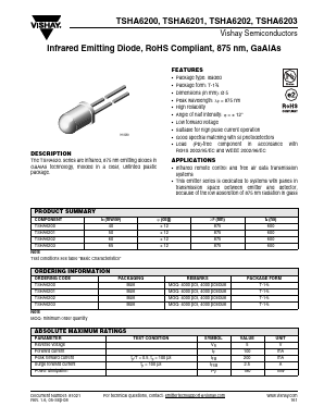 TSHA6200 Datasheet PDF Vishay Semiconductors