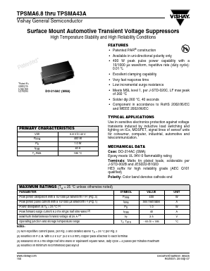 TPSMA15HE3/61T Datasheet PDF Vishay Semiconductors