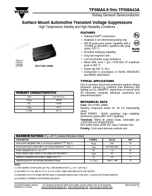 TPSMA15HE3/5AT Datasheet PDF Vishay Semiconductors