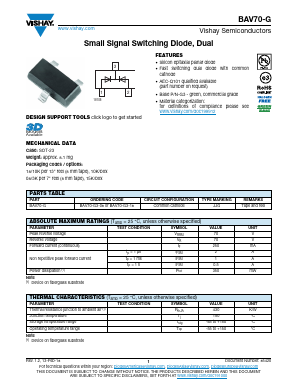 BAV70G Datasheet PDF Vishay Semiconductors
