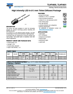 TLHF4600 Datasheet PDF Vishay Semiconductors