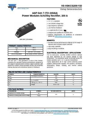 VSKCS209/150 Datasheet PDF Vishay Semiconductors