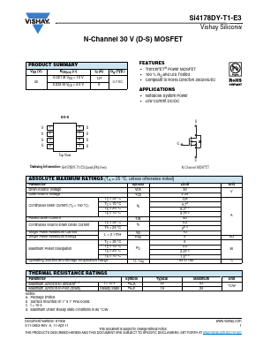 SI4178DY-T1-E3 Datasheet PDF Vishay Semiconductors