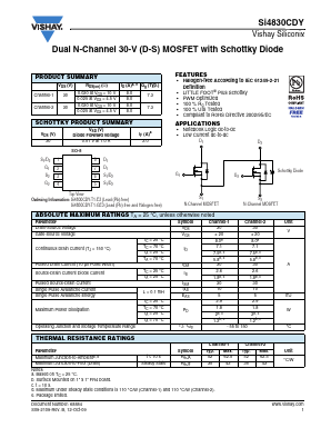 SI4830CDY Datasheet PDF Vishay Semiconductors