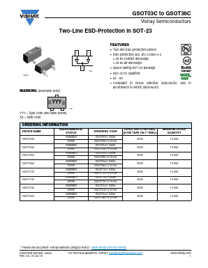 GSOT05C-GS08 Datasheet PDF Vishay Semiconductors