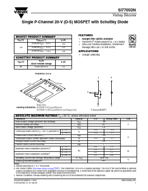 SI7705DN Datasheet PDF Vishay Semiconductors