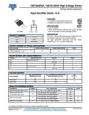 10ETS12 Datasheet PDF Vishay Semiconductors