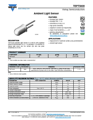 TEPT5600 Datasheet PDF Vishay Semiconductors