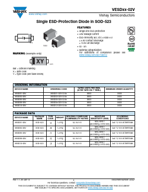 VESD08-02V Datasheet PDF Vishay Semiconductors