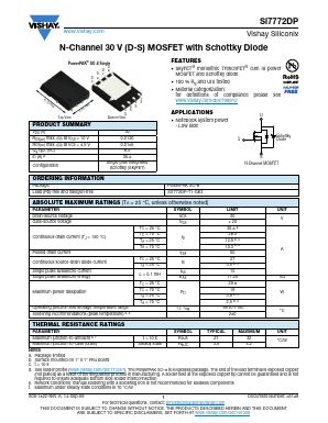 SI7772DP-T1-GE3 Datasheet PDF Vishay Semiconductors