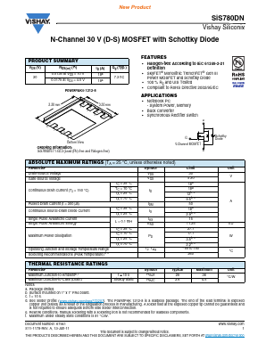 SIS780DN-T1-GE3 Datasheet PDF Vishay Semiconductors