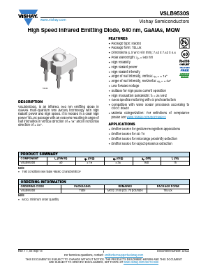 VSLB9530S Datasheet PDF Vishay Semiconductors