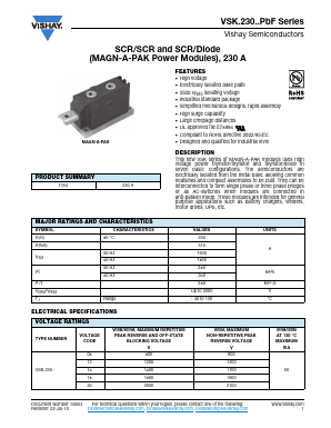 VSKL230-16PBF Datasheet PDF Vishay Semiconductors
