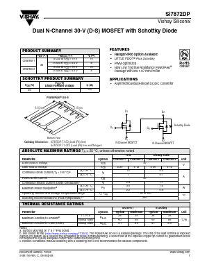 SI7872DP Datasheet PDF Vishay Semiconductors