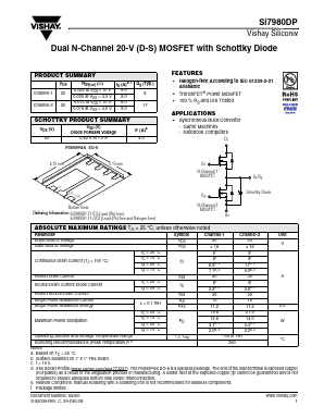 SI7980DP-T1-GE3 Datasheet PDF Vishay Semiconductors