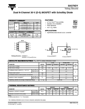 SI4376DY-T1 Datasheet PDF Vishay Semiconductors