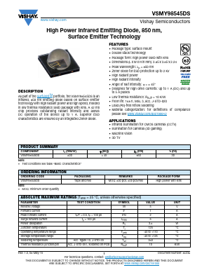 VSMY98545DS Datasheet PDF Vishay Semiconductors