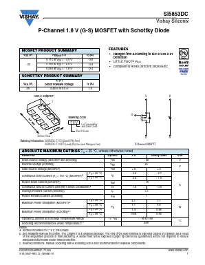 SI5853DC-T1-GE3 Datasheet PDF Vishay Semiconductors