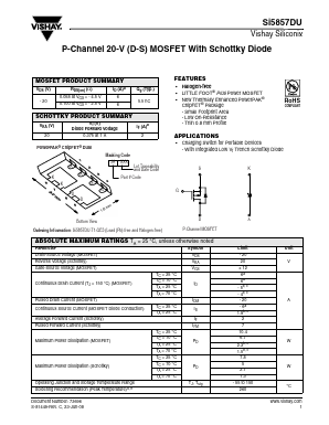 SI5857DU Datasheet PDF Vishay Semiconductors