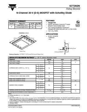 SI7726DN Datasheet PDF Vishay Semiconductors