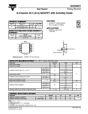 SI4396DY-T1-E3 Datasheet PDF Vishay Semiconductors