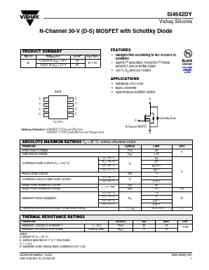SI4642DY Datasheet PDF Vishay Semiconductors