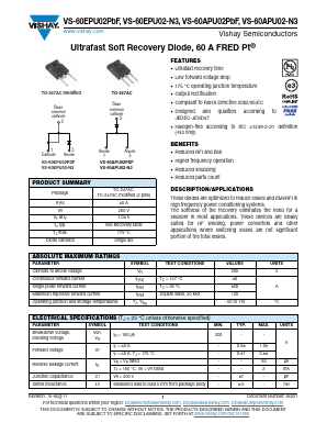 VS-60EPU02-N3 Datasheet PDF Vishay Semiconductors