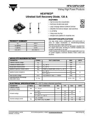 HFA120FA120P Datasheet PDF Vishay Semiconductors