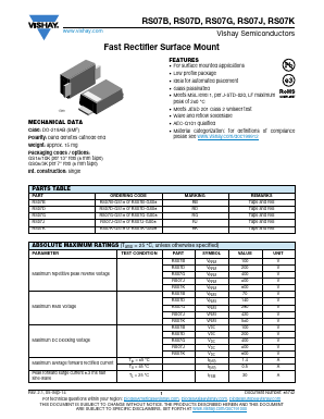 RS07G Datasheet PDF Vishay Semiconductors