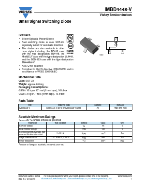 IMBD4448-V-GS18 Datasheet PDF Vishay Semiconductors