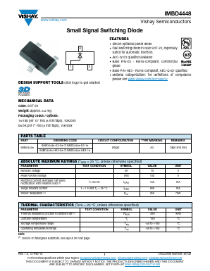 IMBD4448-HE3-08 Datasheet PDF Vishay Semiconductors