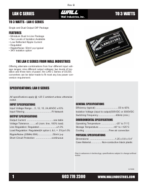 LANC509R Datasheet PDF Wall Industries,Inc.