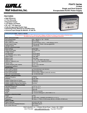 PSATC-12D Datasheet PDF Wall Industries,Inc.
