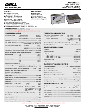 LANC2405DW12 Datasheet PDF Wall Industries,Inc.
