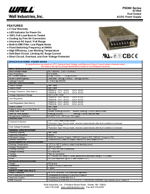 PSD60-B Datasheet PDF Wall Industries,Inc.