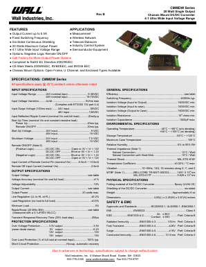 CMMDW48S3.3-5500 Datasheet PDF Wall Industries,Inc.