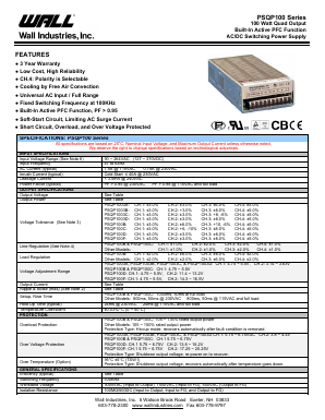 PSQP100D Datasheet PDF Wall Industries,Inc.