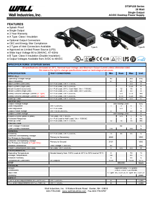 DTSPU20B-106 Datasheet PDF Wall Industries,Inc.