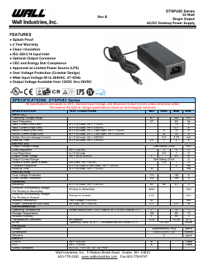 DTSPU63-109 Datasheet PDF Wall Industries,Inc.