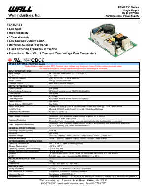 PSMPS30 Datasheet PDF Wall Industries,Inc.